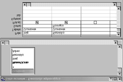 Operowanie na danych przy pomocy interfejsu graficznego Operowanie przy pomocy języka operowania danymi