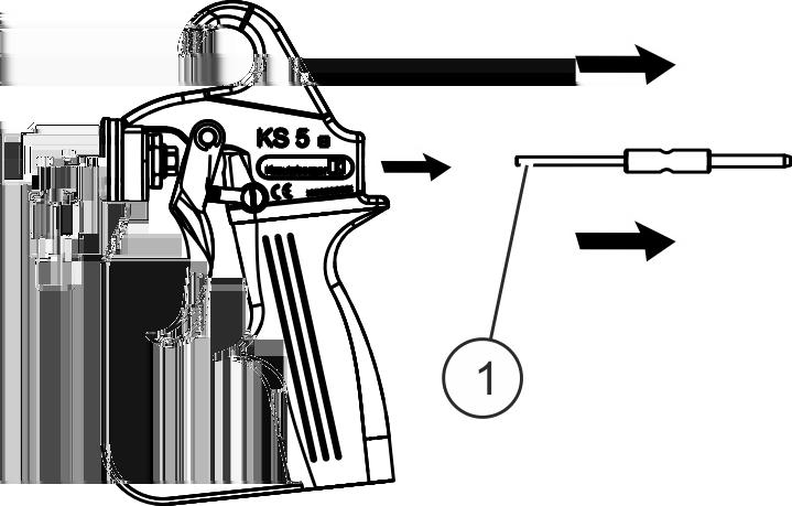 Ręczny aparat do natryskiwania KS 5 POLSKI Rys. 12: Wyciąganie kompletnej iglicy zaworu 6.
