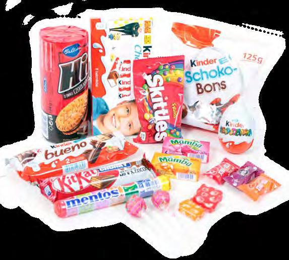 Schoko-Bons 125 g Kinder Niespodzianka Jajko 20g Kinder Bueno Baton 43 g KitKat Chunky Baton 40g Mentos Rainbow