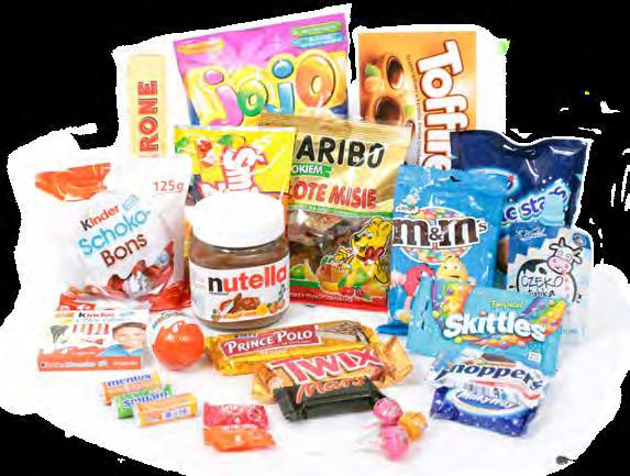 Schoko-Bons 125g Kinder Chocolate Batoniki 100g Kinder Niespodzianka Jajko 20g Milky Way Magic Stars Gwiazdki 100g SKITTLES Tropical Draże owocowe 38g Hit Markizy 220g Oreo Original Ciastka 110g M&M