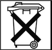 Znaczenie symbolu Pojemnik na śmieci To urządzenie zostało wyposażone w baterię do ładowania. Zużyte baterie i akumulatory nie zaliczają się do odpadów domowych.