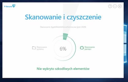 W przypadku, gdy program wykryje w systemie pliki mogące powodować