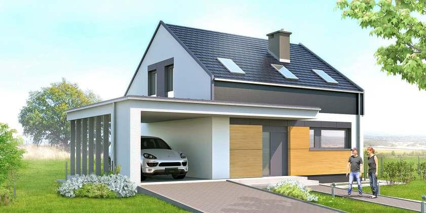 D 4 Powierzchnia budynku 115,0 m DOM D4 Dom D4 jest najmniejszym domem z oferty domów SMART HOUSE i posiada powierzchnię