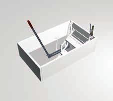 We wszystkich rodzajach schodów nożycowych (za wyjątkiem Mini) otwieranie górne umożliwia wygodną obsługę schodów również z góry (montowane