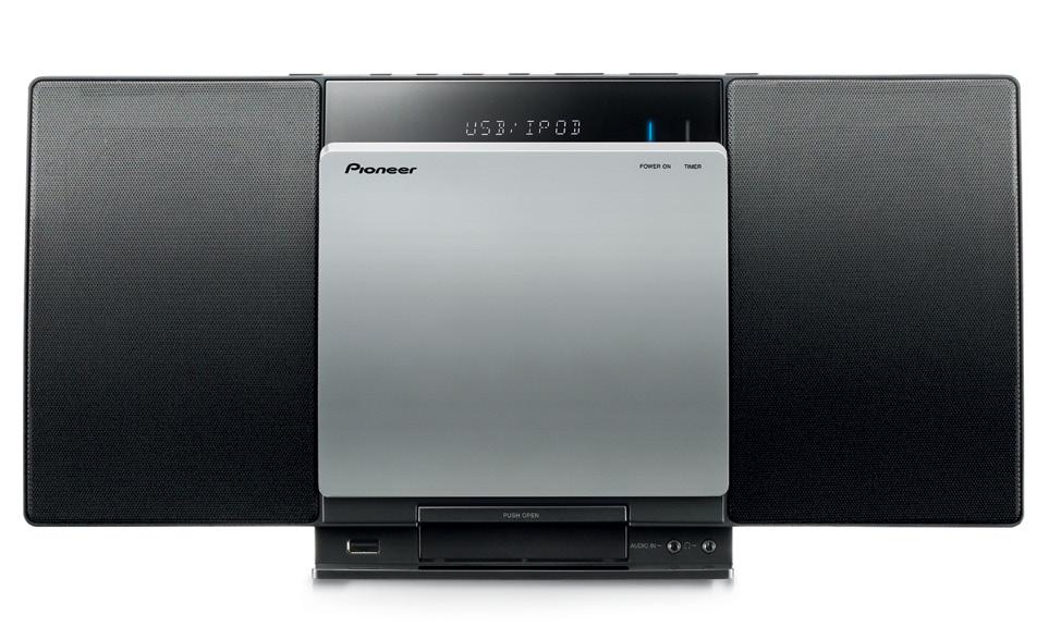 CD i tunerem FM. Produkt oferowany z wymienialnymi panelami przednimi: X-SMC00, czarny, srebrny, biały w zestawie; X-SMC00-W tylko biały panel przedni w zestawie.