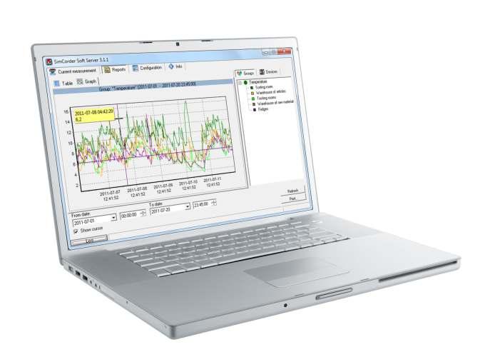 Oprogramowanie wizualizacyjne i narzędziowe SimCorder Soft SimCorder Soft komunikuje się z urządzeniami zewnętrznymi za pomocą interfejsu RS-485 z protokołem Modbus RTU i automatycznie odczytuje z