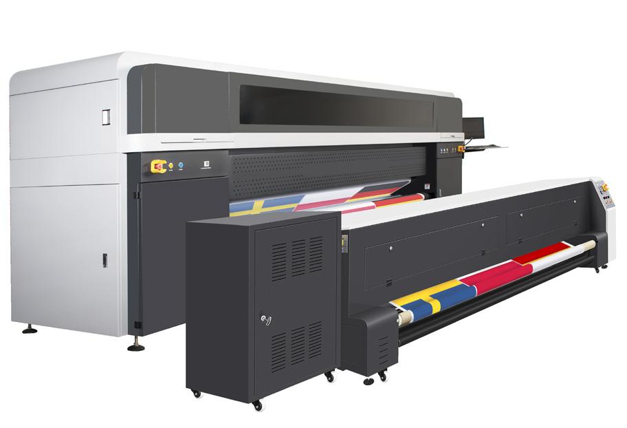 Artemis Mistral 3200 Przemysłowy druk na tekstyliach i flagach 1440 dpi i kropla 14 pl System automatyczny KOMPLETNA LINIA do produkcji ciągłej: drukarka 3.