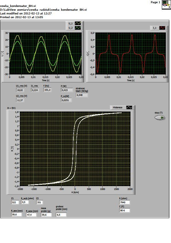 Zastosowanie środowiska LabView do badania właściwości 255 Układ pomiarowy połączono zgodnie ze schematem przedstawionym na rysunku 1.