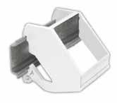 TYPU KEYSTONE MULTIMEDIA MSF Adapter Biały RAL 9016 1 0,016 2000-37 60 Adapter na szynę DIN do gniazda typu keystone 56 26 62 MSF ADAPTER DO GNIAZD TELEINF 1-MOD 22,5X45 MM DO GNIAZD TYP KEYSTONE