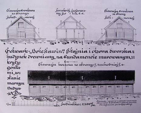 Ryc. 19. Inwentaryzacja stajni i obory w folwarku Bolesławin (AOZ, Plany, sygn. 1030/1). 7.2.