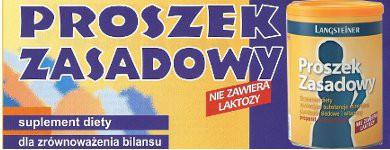 Langsteiner Proszek Zasadowy 300 gram Preparat prozdrowotny skomponowany z optymalnie dobranych składników witaminowomineralnych, które wpływają na równowagę kwasowo-zasadową organizmu i jego