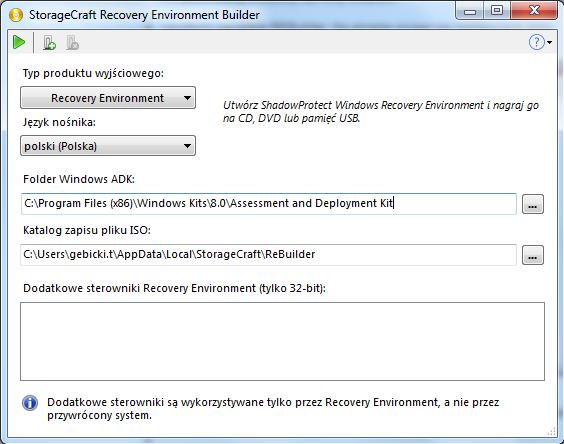 (Windows PE). Odznacz wszystkie pozostałe domyślnie zaznaczone opcje. 2. Kliknij Zainstaluj. 3. Po zakończonej instalacji zamknij instalator. 4. Uruchom narzędzie REBuilder.