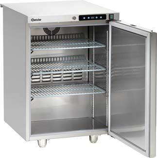 110139 Kompaktowa lodówka dla każdej kuchni Możliwość łatwego wpasowania między stoły robocze lub w zabudowy kuchenne Szafa chłodnicza na ruszty 2/1 GN pojemność brutto: 700 litrów izolacja: z