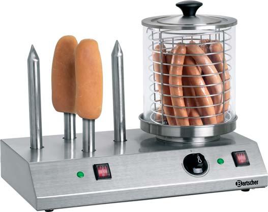 Podgrzewacze do kiełbasek Urządzenie do hot-dogów z 4 specjalnymi bolcami tostowymi stal nierdzewna