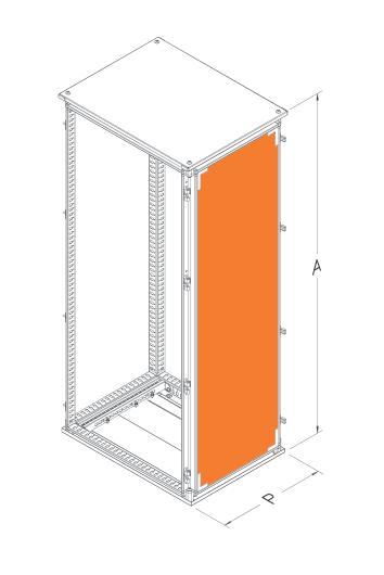 PIONOWY PANEL DZIELĄCY ATD1 Wykonany ze stali ocynkowanej 1.5mm. ze zagiętymi krawędziami. Służy do oddzielenia dwóch szaf. Dostawa zawiera 1 szt. z elementami do montażu.