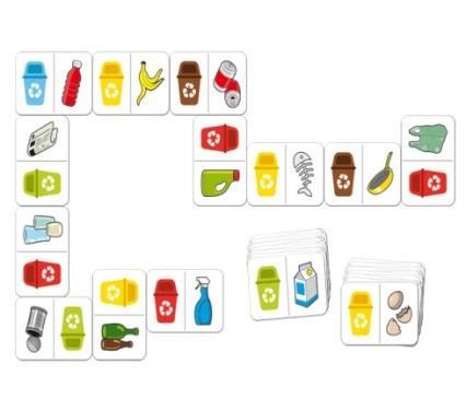 Aplikacje produktów spożywczych z każdego poziomu piramidy (owoce, warzywa, mięso, nabiał, produkty mączne, słodycze) do samodzielnego wycięcia.