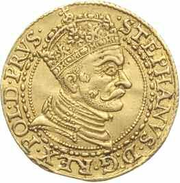 Stefan Batory, dukat 1581, Gdańsk, Aw: Popiersie króla w prawo i napis wokoło STEPHANVS D G REX POL