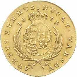 Najrzadsza moneta Księstwa Warszawskiego, w cenniku Berezowskiego wyceniona na 150 złotych, znana ze zbiorów Geldmuseum Deutsche Bundesbank we Frankfurcie oraz