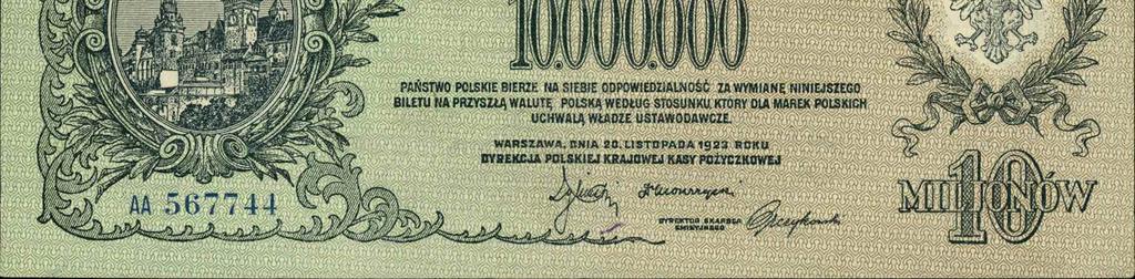 Projektantem tego i innych wczesnych papierowych znaków pieniężnych był znakomity grafik, Adam Jerzy Półtawski (1881-1952).