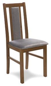 DK01 krzesło drewniane z tapicerowanym siedziskiem kolor: szary stelaż: drewno bukowe, kolor: dąb burgundzki wys.-96 cm / wys. siedź.