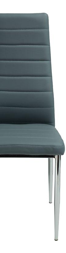 DC-100 krzesło tapicerowane, ekoskóra kolory: czarny, szary, krem, c. beż, c. szary stelaż: metal chromowany wys.-96 cm / wys. siedź.-46 cm / szer.-42 cm / głęb.