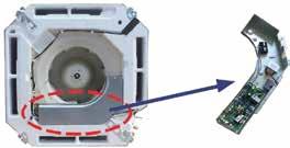 Klimatyzator kasetonowy czterostronny Zoptymalizowana skrzynka elektryczna Wyższa ognioodporność i łatwość konserwacji Cyfrowy