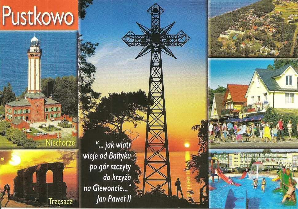 Aax-19 Brak Aax-19r Brak widokówka wydawca Kamera Kołobrzeg. Pustkowo. jak wiatr wieje od Bałtyku po gór szczyty do krzyża na Giewoncie Jan Paweł II. Niechorze. Trzęsacz.