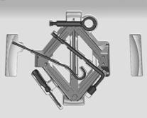 Samochody z kołem zapasowym Podnośnik i narzędzia samochodowe znajdują się w schowku w przestrzeni bagażowej, nad kołem zapasowym.