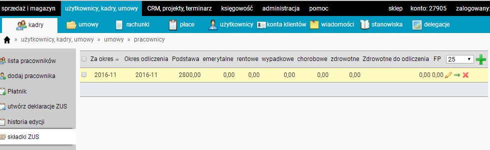 Kliknięcie w ikonę zielony znak plus spowoduje otworzenie się nowego okna z możliwością uzupełnienia danych dotyczących składek właścicieli.