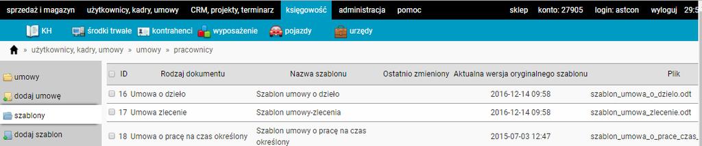 Wzory wydruków dokumentów kadrowo-płacowych możemy dowolnie modyfikować, zmieniając przez to wygląd dokumentów, które drukujemy z programu - głównie dotyczy to umów i rachunków.