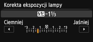 Aby ją przyciemnić, obróć pokrętło <5> lub <6> w lewo (zmniejszona wartość ekspozycji). Naciśnięcie przycisku migawki do połowy spowoduje wyświetlenie ikony <y> w wizjerze.