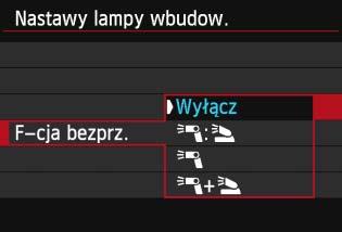 3 Ustawianie lampy błyskowejn 2Korekta ekspozycji lampy W tym przypadku można dokonać takich samych ustawień jak w punkcie 3 części Korekta ekspozycji lampy na str. 190.