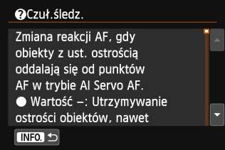 Przewiń ekran za pomocą pokrętła <5> lub przycisku <V>.