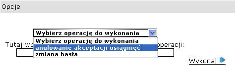 Szczegółowe informacje o kandydacie Rysunek 36. Anulowanie akceptacji osiągnięć wycofanie kopii świadectwa.