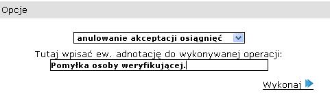 Cofanie operacji Wszystkie narzędzia potrzebne do cofania operacji znajdują się w opcji Uczniowie w menu po lewej stronie.