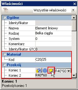 Na pasku narzędzi Modelowanie kliknij ; w obszarze modelu kliknij na podstawy słupów, aby wstawić