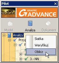 Tworzenie modelu analitycznego Aby utworzyć siatkę oraz obliczyć konstrukcję należy najpierw utworzyć model analityczny.