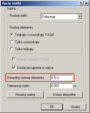 elementów w oknie ich właściwości. Parametry siatki dla każdego elementu mogą być definiowane metodą uproszczoną (np. gęstość siatki wzdłuż każdej lokalnej osi) lub metodą szczegółową (np.