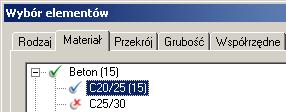 Z paska narzędzi Analiza - wyniki MES, wybierz rodzaj wyników Przemieszczenia, D dla elementów powierzchniowych i wybierz kombinację nr 101. Kliknij na aby przygotować post-processing.