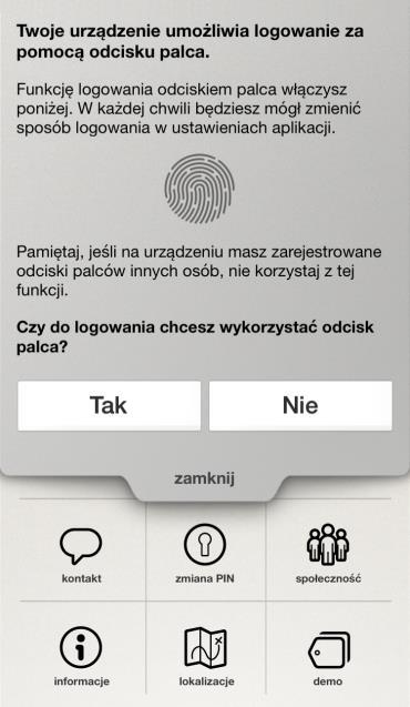 Jeżeli Twoje urządzenie pozwala na logowanie się w aplikacji eurobank mobile za pomocą odcisku palca i masz zapisany w urządzeniu przynajmniej jeden odcisk, po