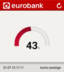 W zależności od Twoich preferencji widget na urządzeniach z systemem Android może prezentować: kwotę dostępnych środków w formie graficznej wyrażoną w