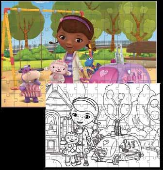 MCSTUFFINS Wykonane z odpornej powlekanej tektury Puzzle 50 x 35 cm