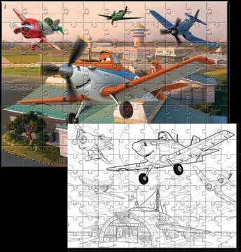 PLANES Nowość 3+ 44313 PUZZLE DWUSTRONNE MAXI PLANES Dwa w