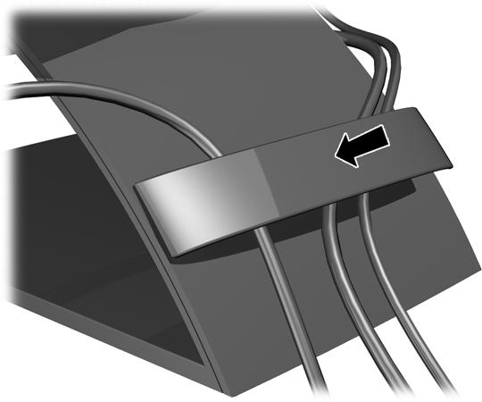7. Przymocuj kable za pomocą zacisku do układania kabli.