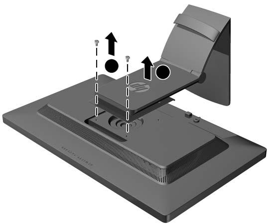 Należy również odłączyć wszelkie kable USB podłączone do monitora. 1. Odłącz i usuń kable sygnałowe, kabel zasilania i kable USB monitora. 2.