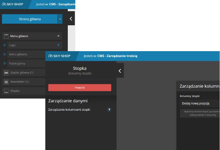 Jak edytować treści modułów? Kreator wyglądu -> CMS Edycja treści wyświetlanych w modułach.