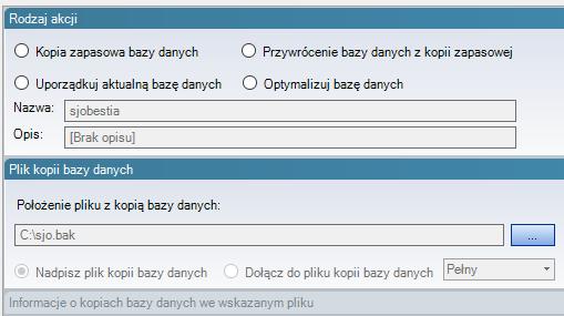 3. Przygotowanie i odtwarzanie kopii bezpieczeństwa Dla zwiększenia poziomu bezpieczeństwa należy systematycznie tworzyć kopie zapasowe bazy danych, aby w razie utraty informacji w programie,