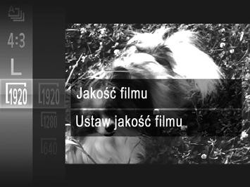 Funkcje dostosowywania obrazu Filmy Zmiana jakości obrazu w przypadku filmów Dostępnych jest 3 ustawień jakości obrazu.