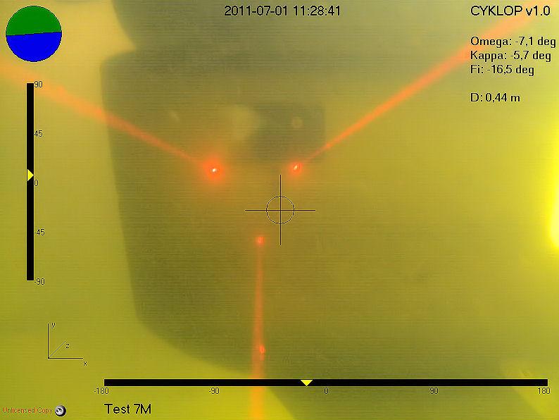 246 A. Cywiński, R. Ostrowski Rys. 8. Obraz analizowanego obiektu podwodnego przy zastosowaniu czerwonych punktów tłowych generowanych przez laser półprzewodnikowy [7] 5.