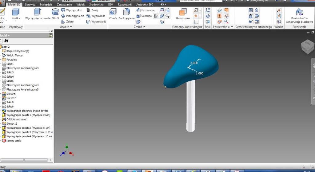 Model stworzony w programie Autodesk Inventor 2014: